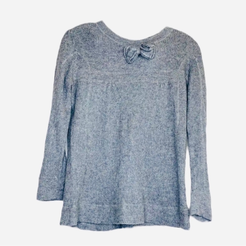 Aqua Womens Gray Cashmere Silk Blend Crewneck Sweater Soft Cozy Gray Size M - Picture 9 of 14